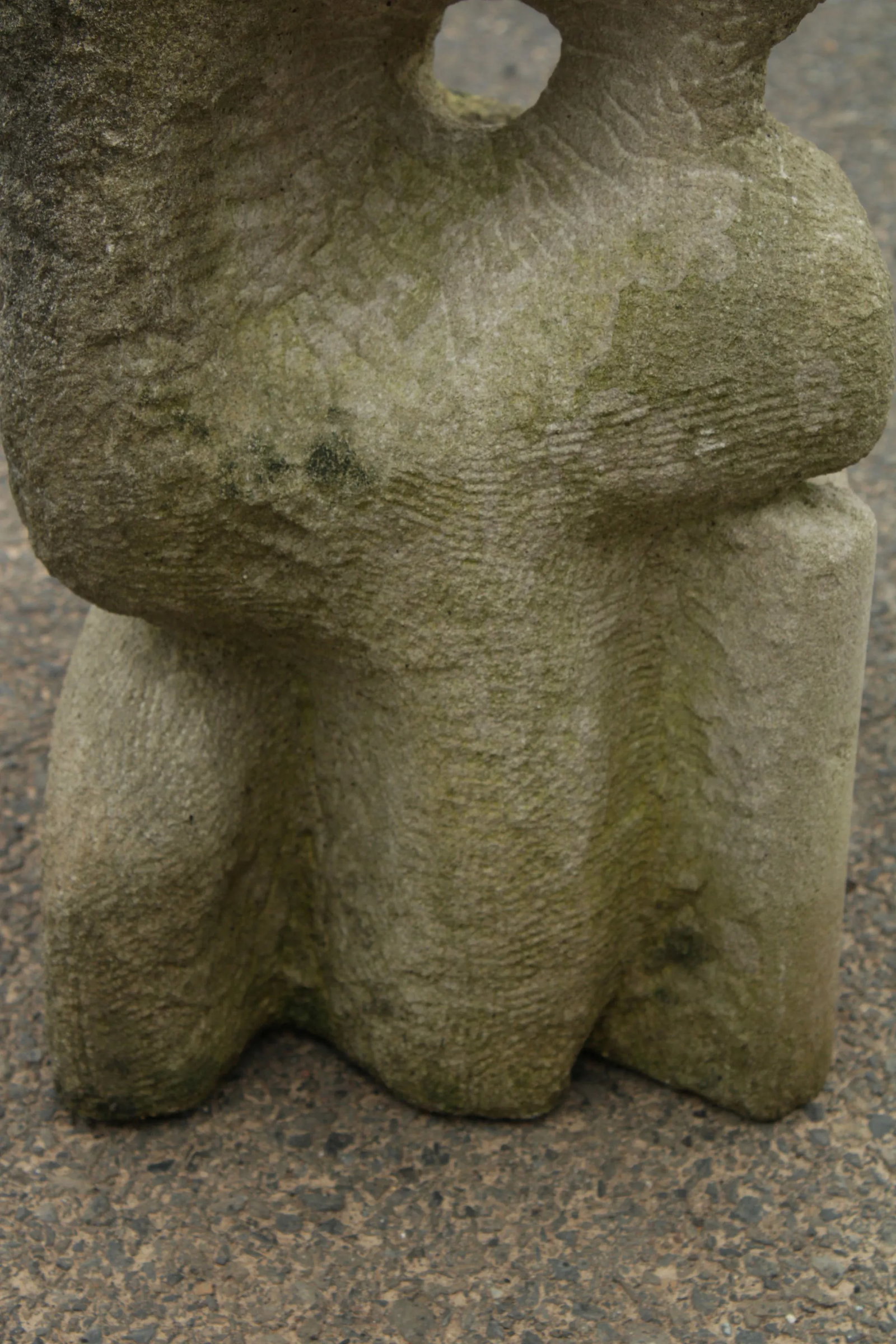 Mid Century Modern Carved Sandstone Garden Sculpture - 9