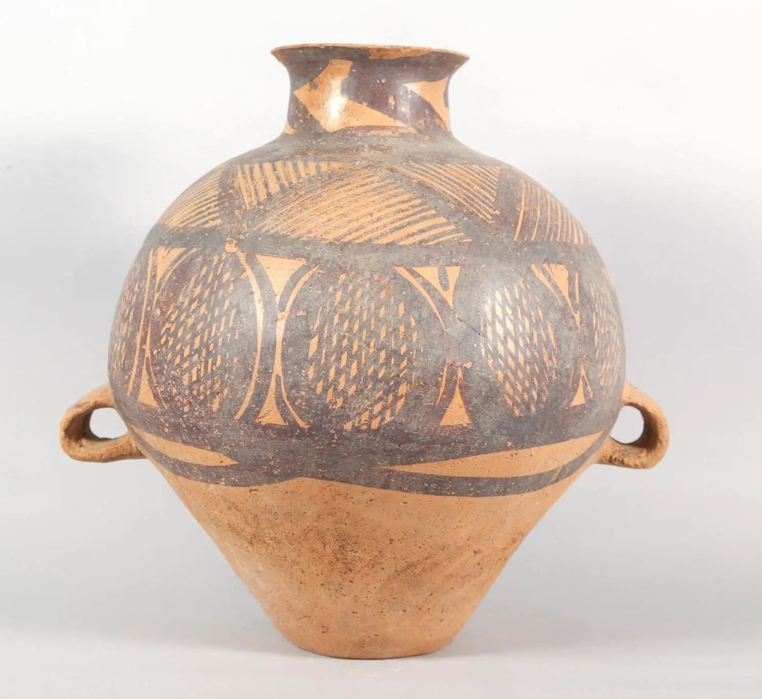 Chinese Neolithic Painted Ovoid Pottery Jar, Machang Period #10 - 2
