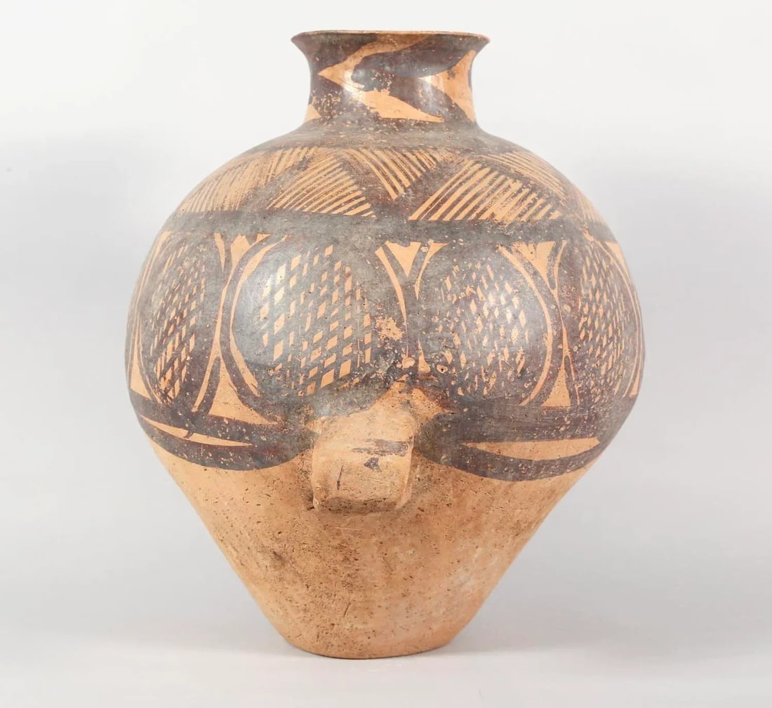 Chinese Neolithic Painted Ovoid Pottery Jar, Machang Period #10 - 3