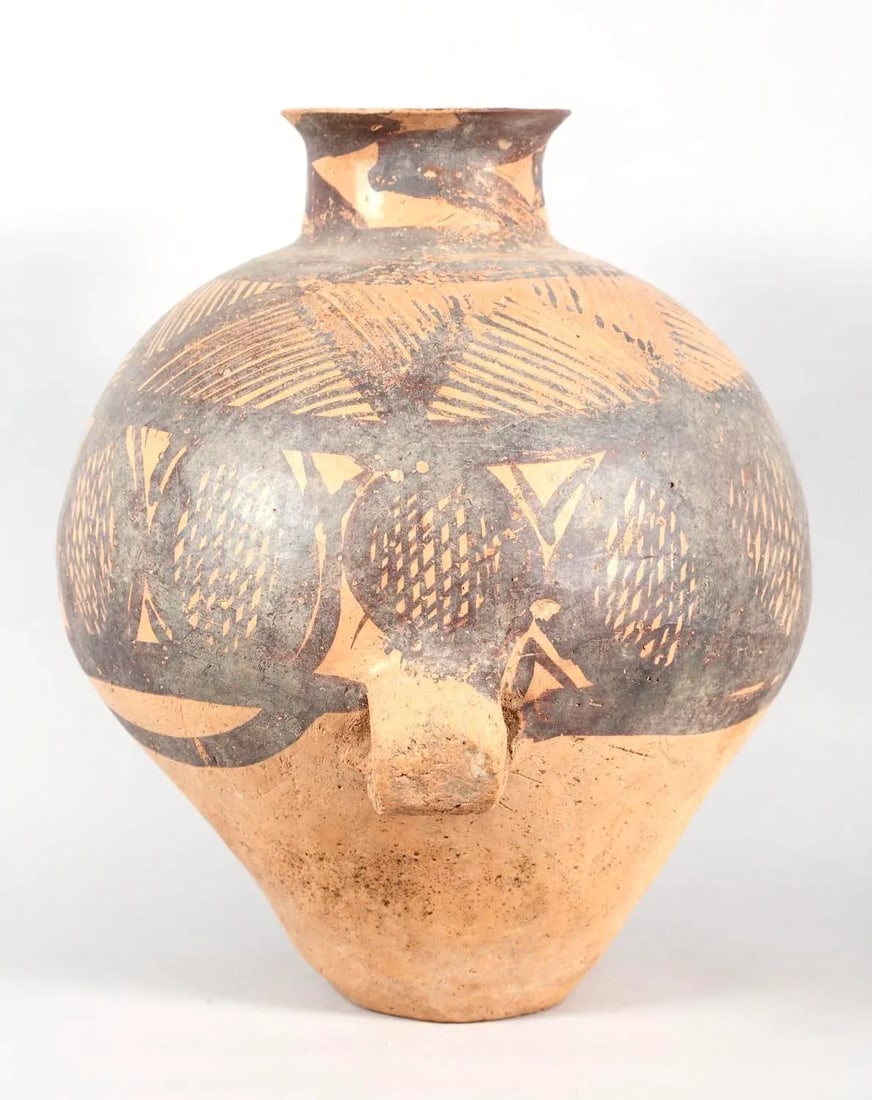 Chinese Neolithic Painted Ovoid Pottery Jar, Machang Period #10 - 4