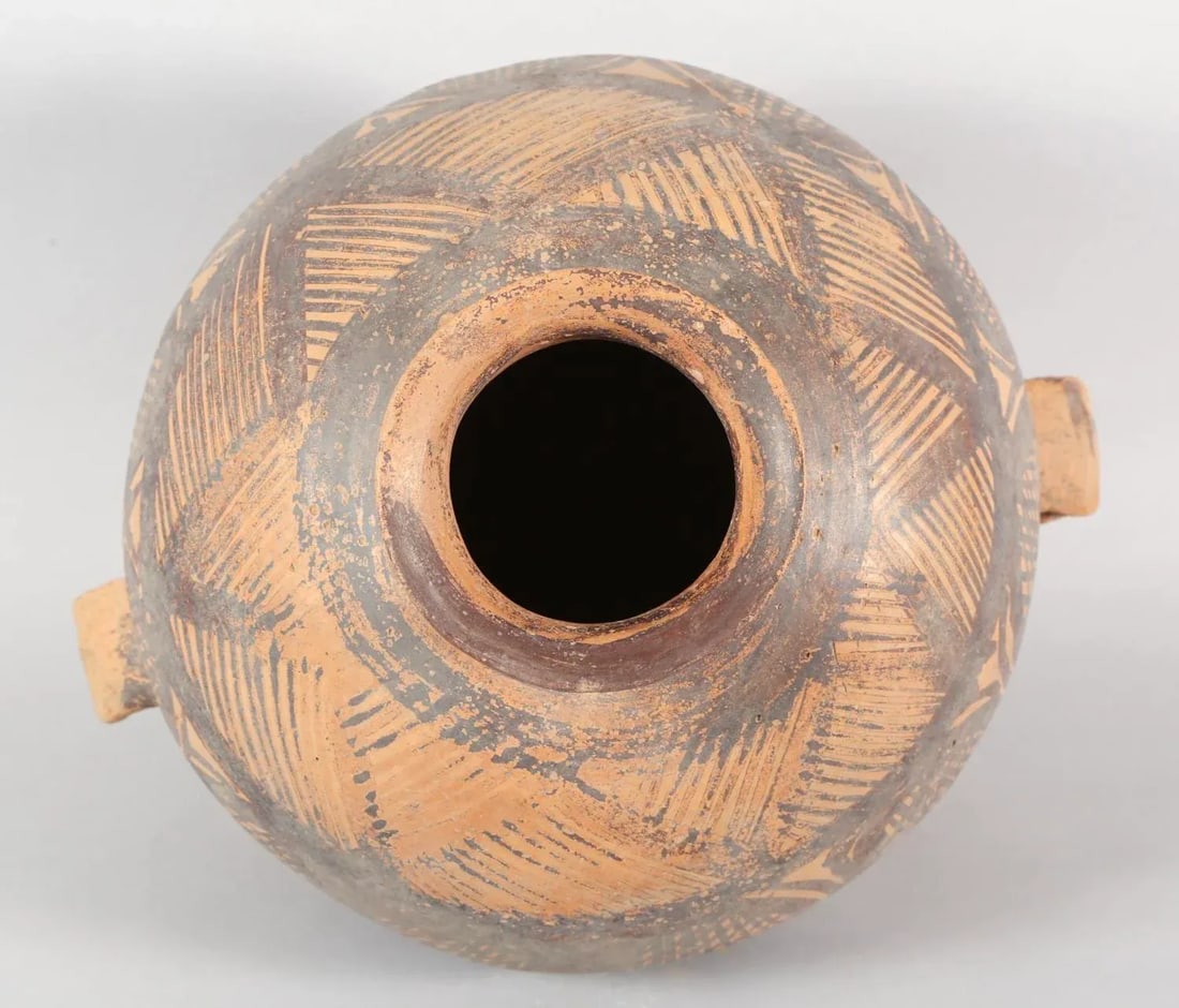 Chinese Neolithic Painted Ovoid Pottery Jar, Machang Period #10 - 9