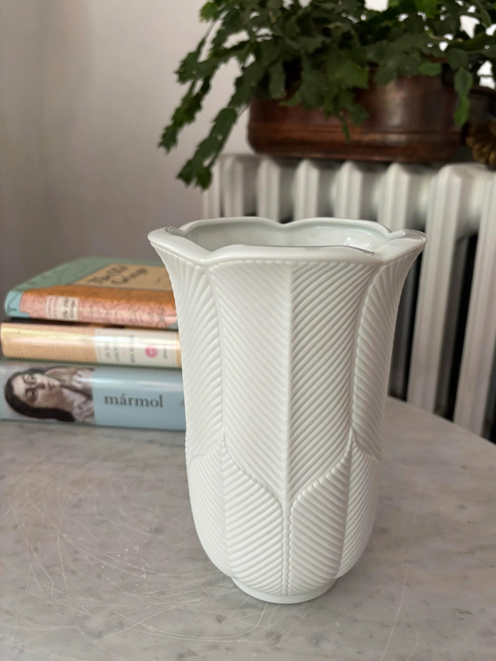 Original Kaiser White Bisque Ceramic Vase Made in West-Germany, 1960s - 2