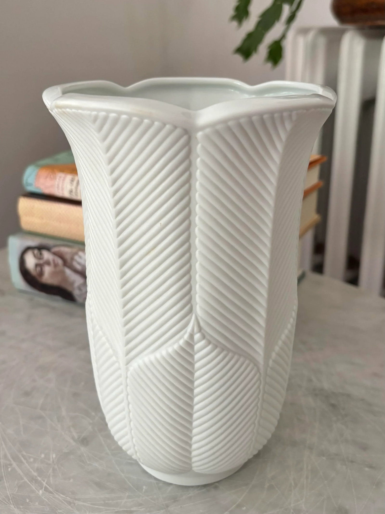 Original Kaiser White Bisque Ceramic Vase Made in West-Germany, 1960s - 4