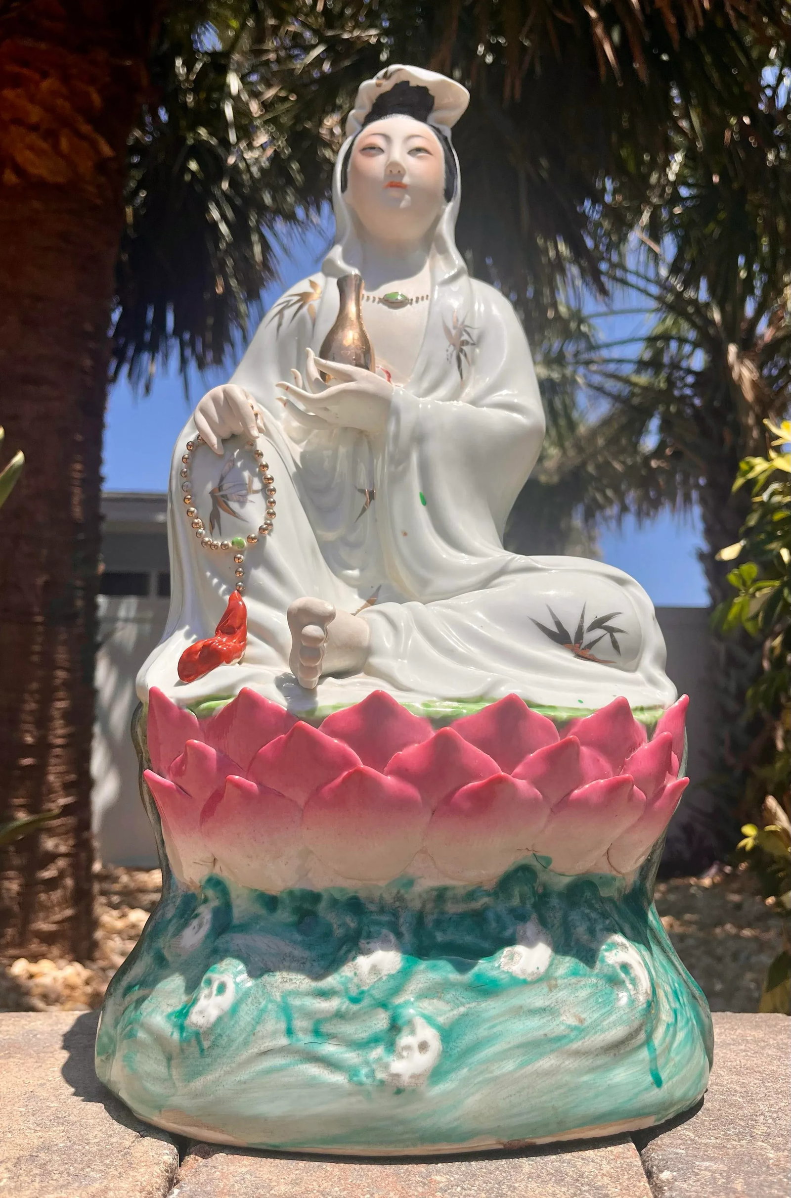 Mid 20th Century Chinese Porcelain Statue in Repose - 4