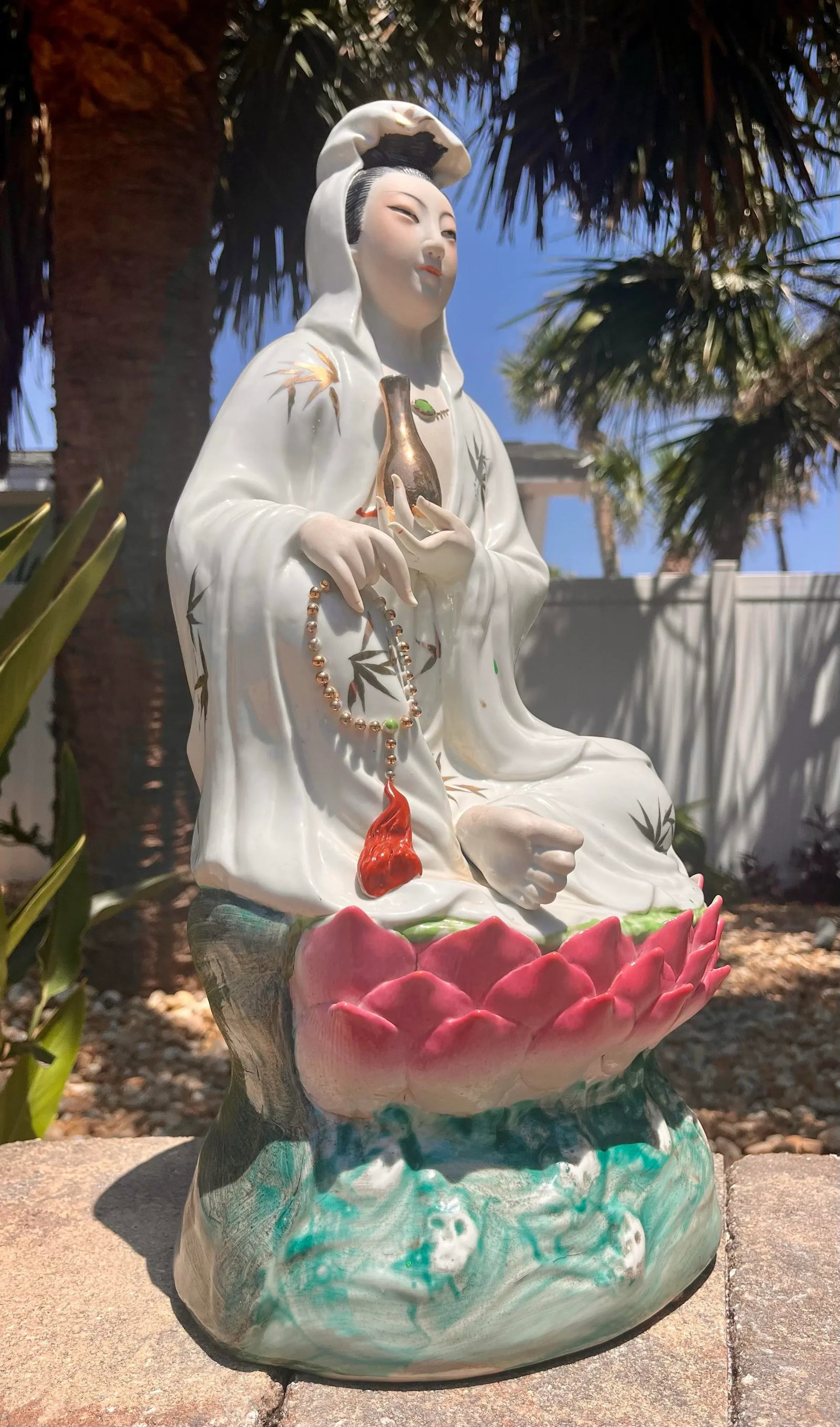 Mid 20th Century Chinese Porcelain Statue in Repose - 6