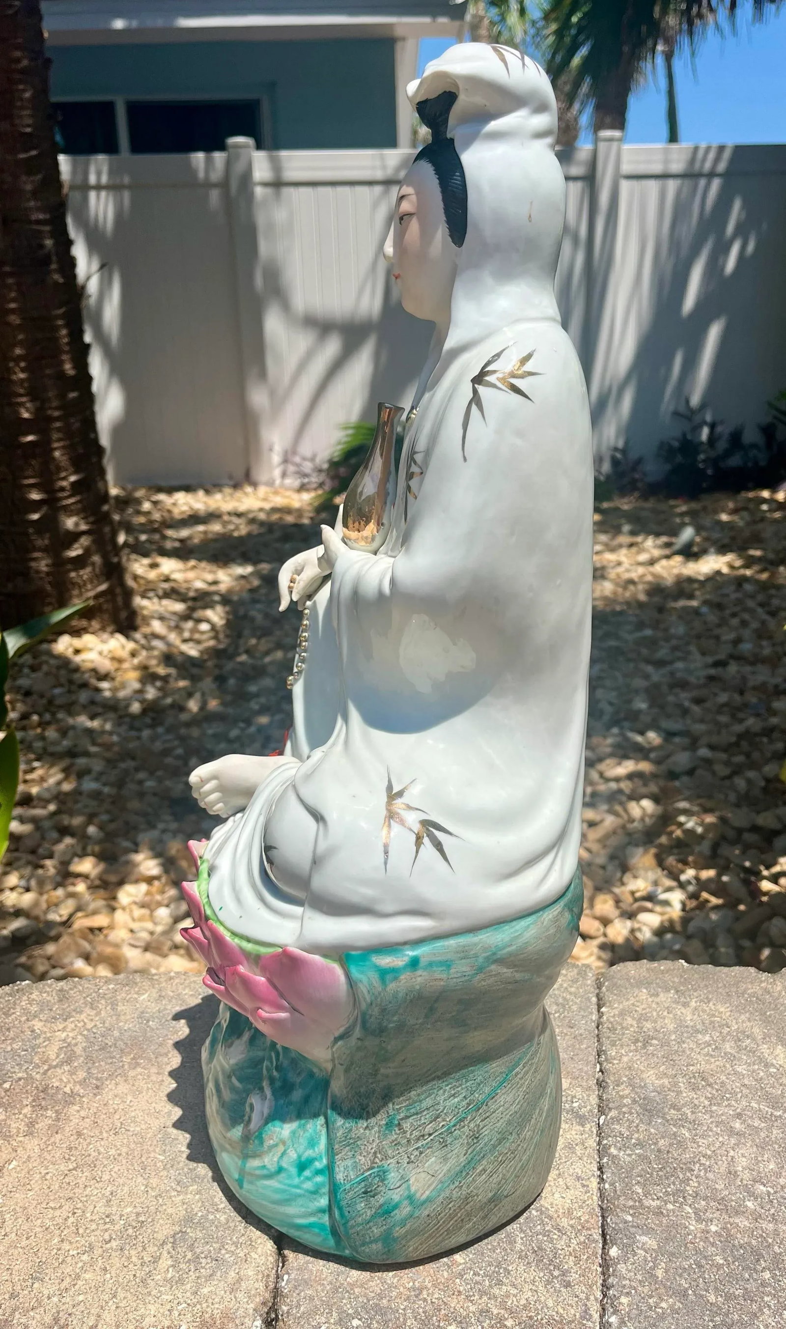 Mid 20th Century Chinese Porcelain Statue in Repose - 8