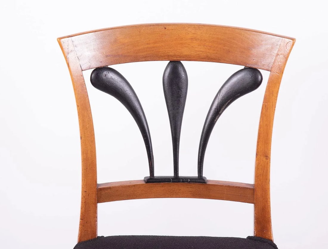 Antique Biedermeier Style Side Chairs, a Pair - 3