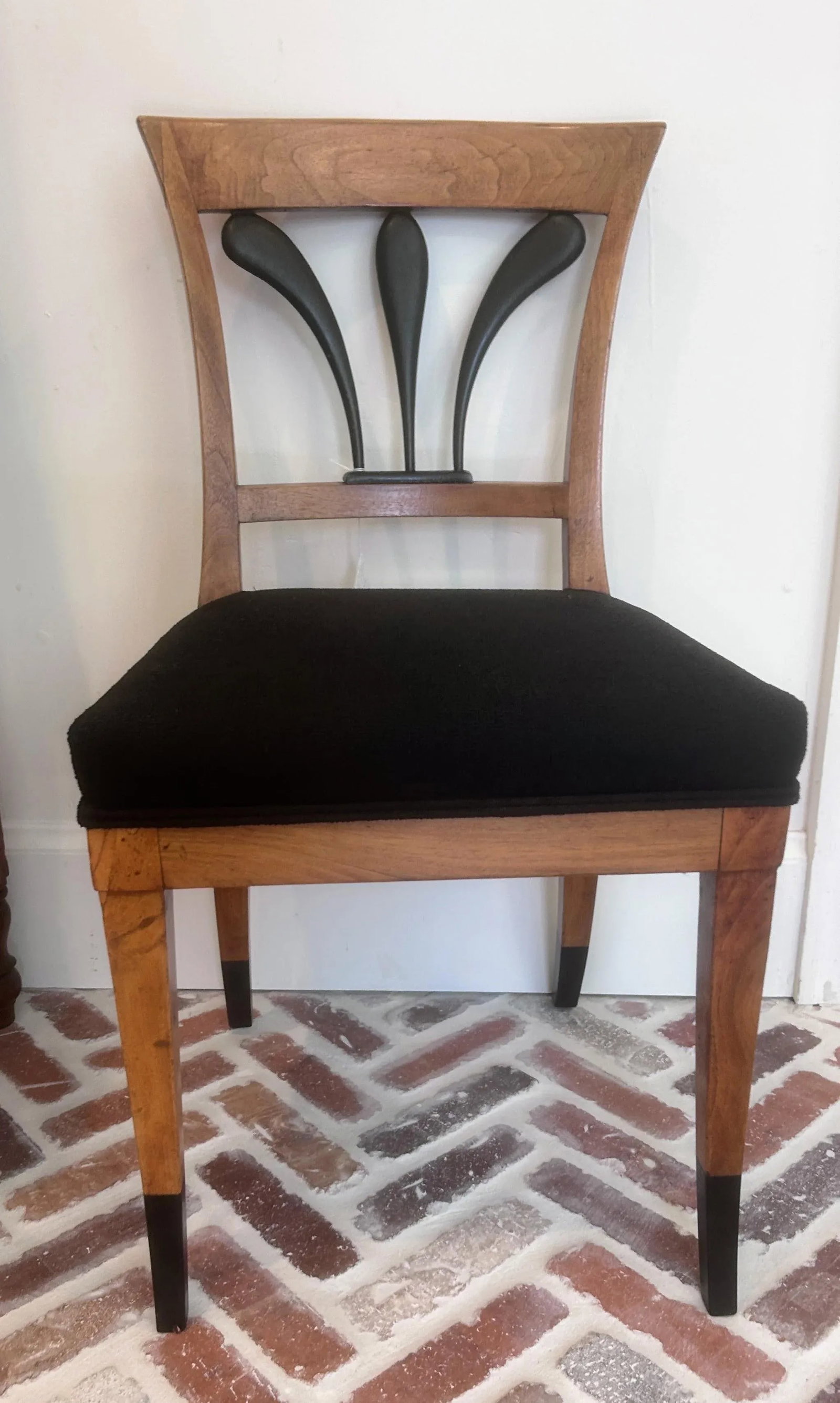 Antique Biedermeier Style Side Chairs, a Pair - 5