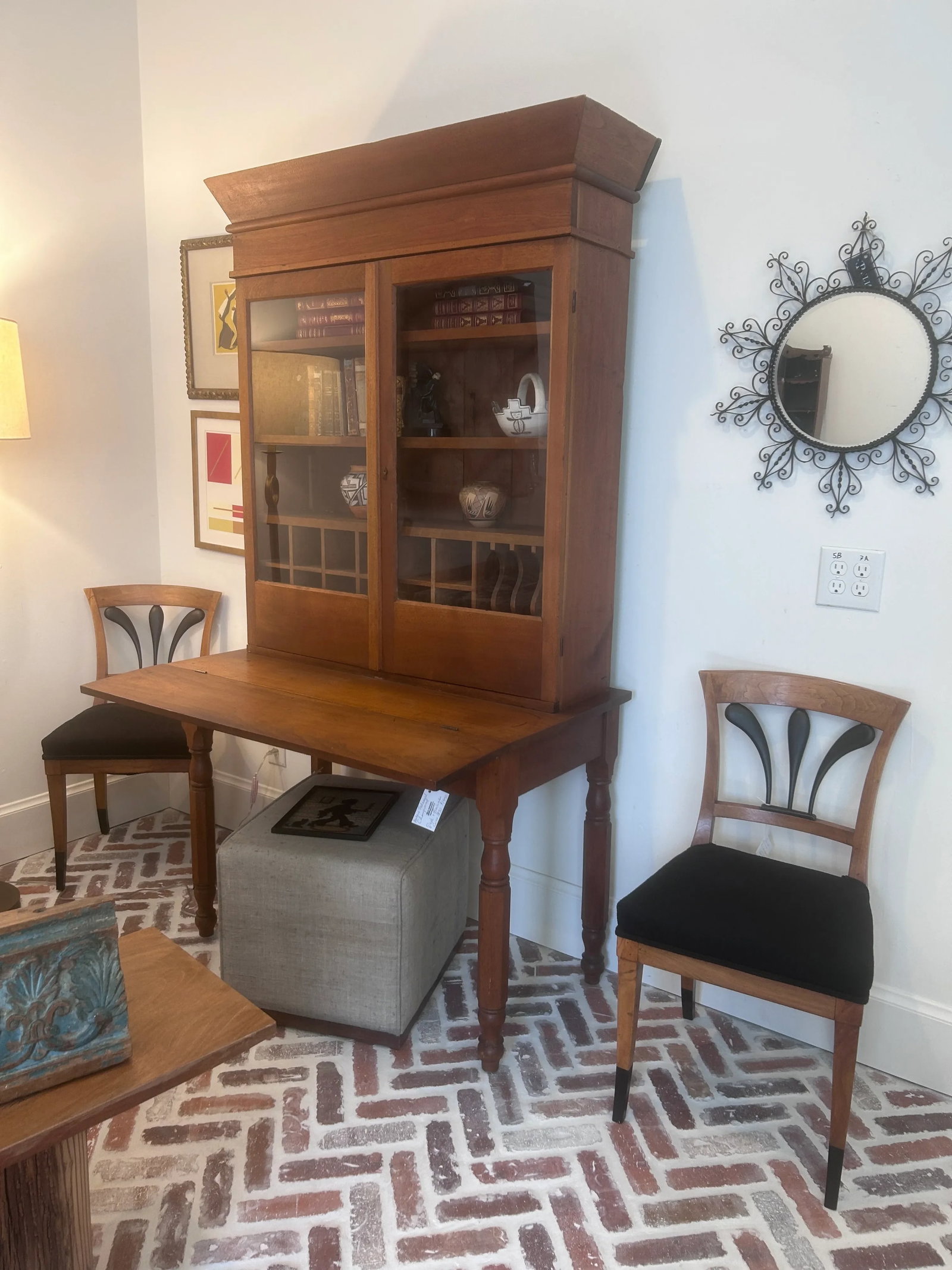 Antique Biedermeier Style Side Chairs, a Pair - 8