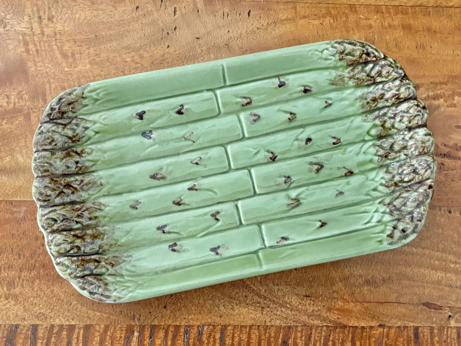 1990s Bordallo Pinheiro Decorative Asparagus Platter - 3