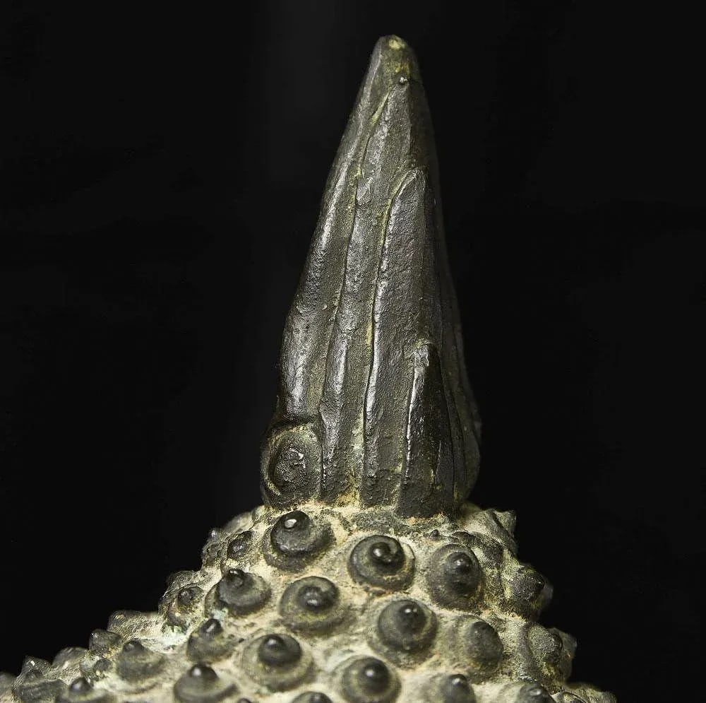 Antique Thai Bronze Buddha Head of Walking Buddha From the Ancient Kingdom of Sukhothai - 6