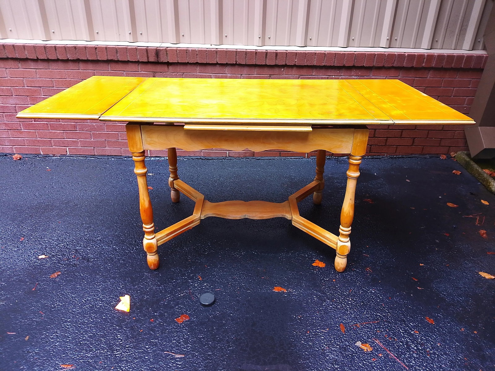 1960s Vintage Solid Wood Extension Dining Table - 4