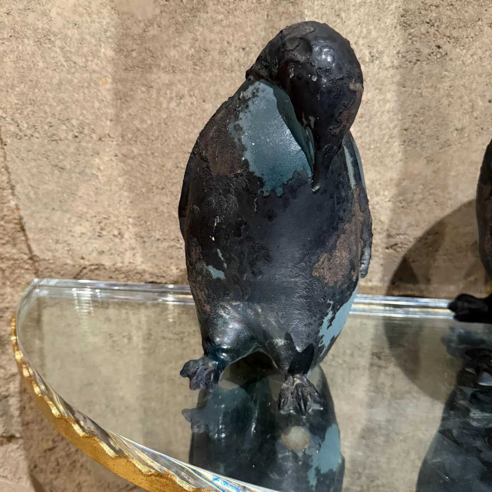 Tony Evans Studio Pottery Penguins Figurines Sculpture Brutalist Modern - 3