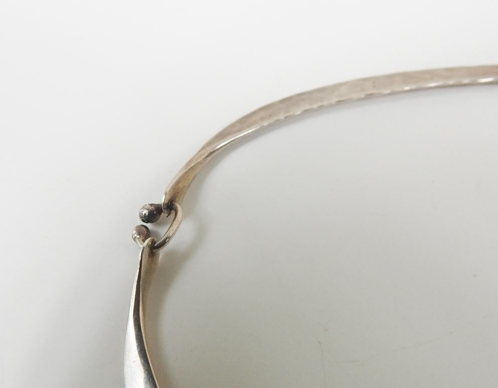 Contemporary Artisan Sterling Agate Necklace - 6