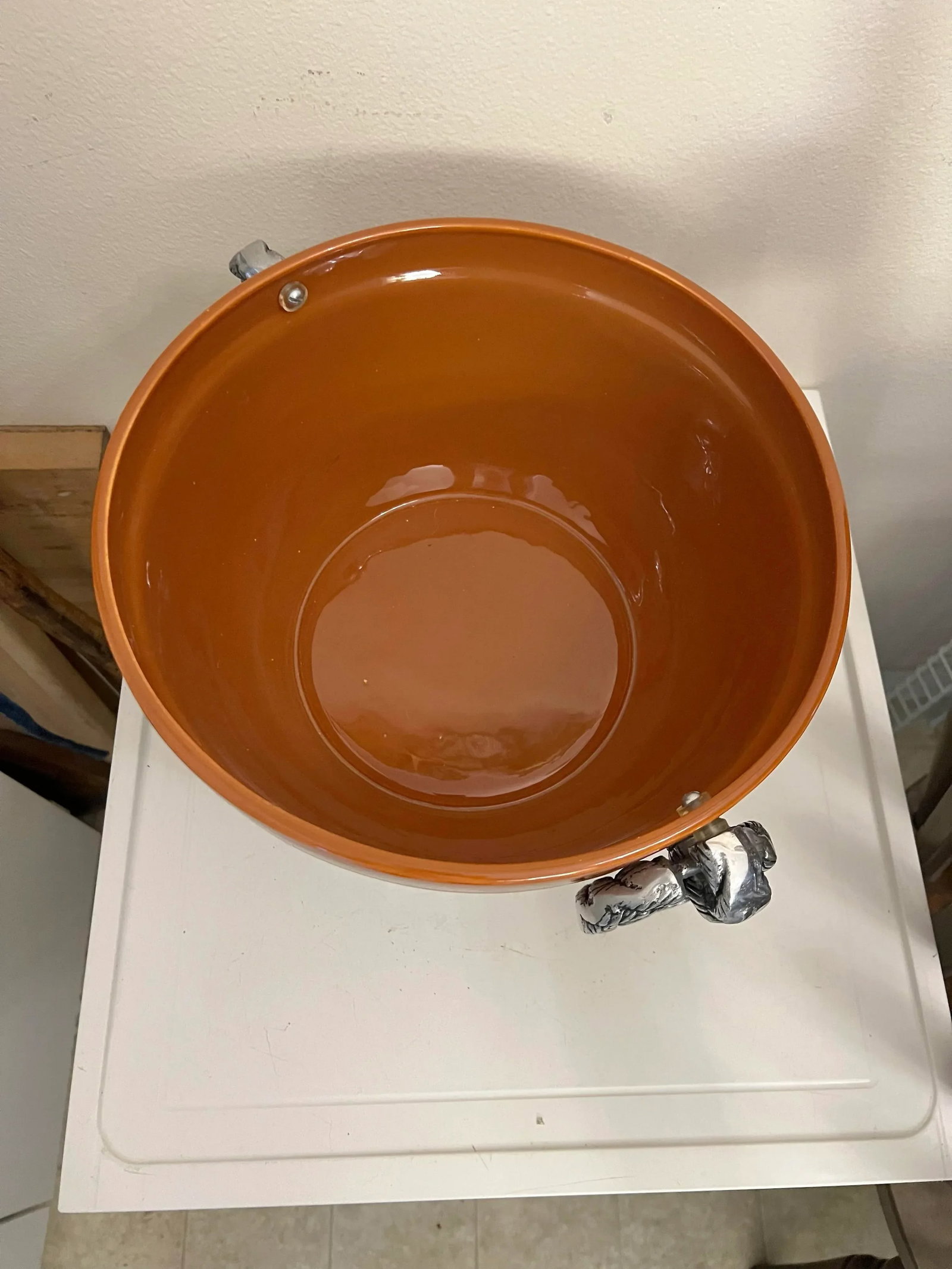 Ceramic Salad Serving Bowl Set With Silver Accents - 3 Pieces - 6