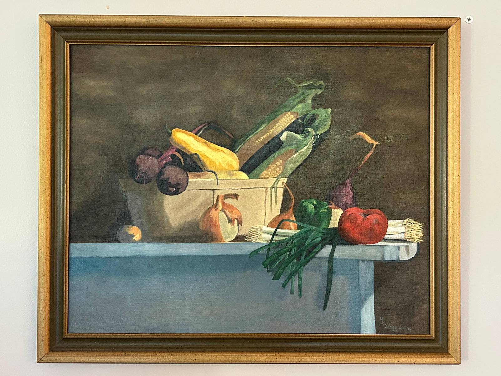Vintage 1978 Still Life Oil Painting by n.m. DanKenbring - 2