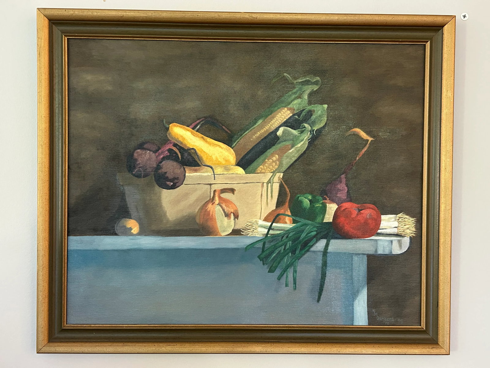 Vintage 1978 Still Life Oil Painting by n.m. DanKenbring - 8