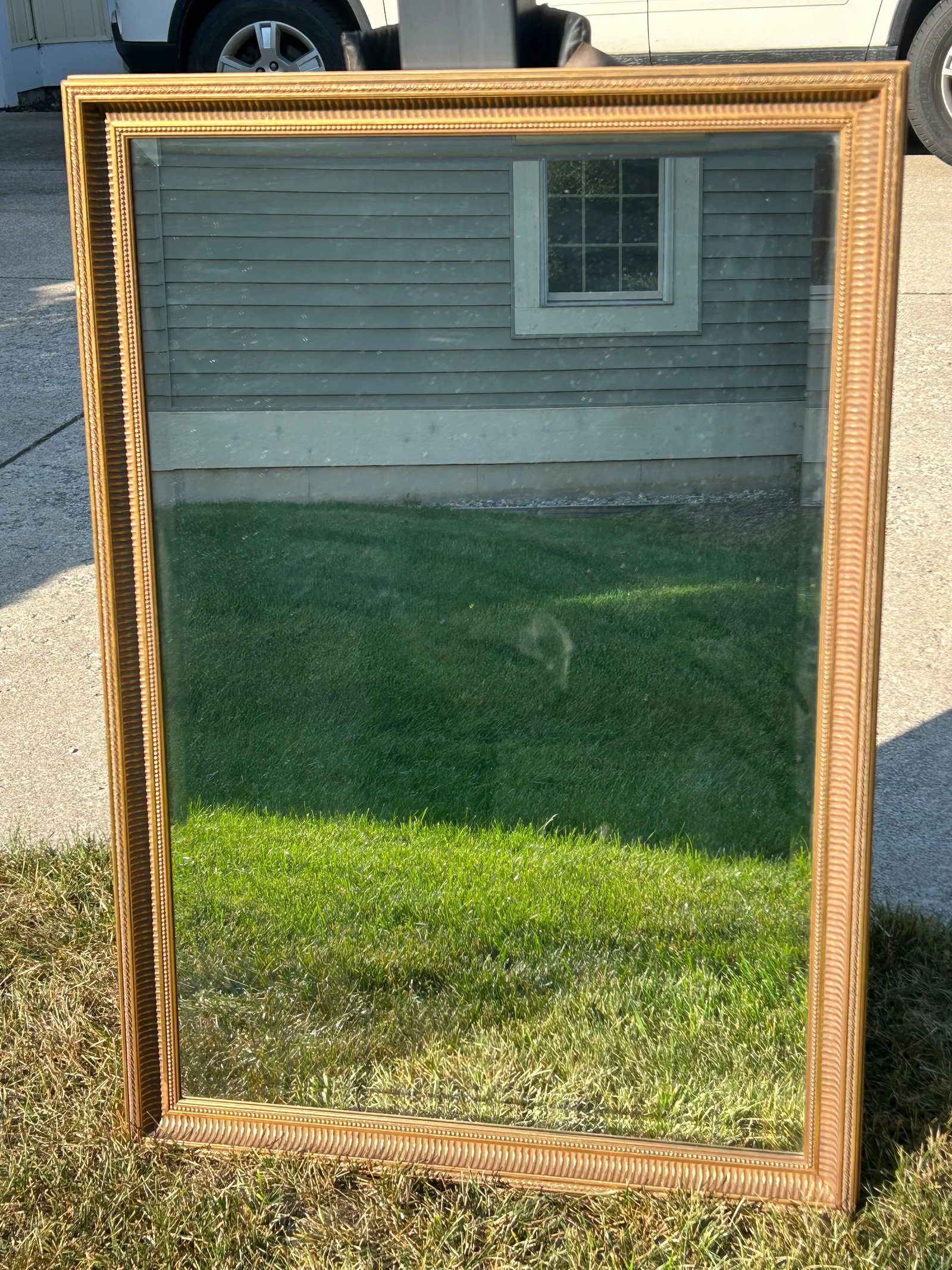Mid-Century Vintage LaBarge Beveled Glass Wall Mirror With Gilt Gold Frame - 11