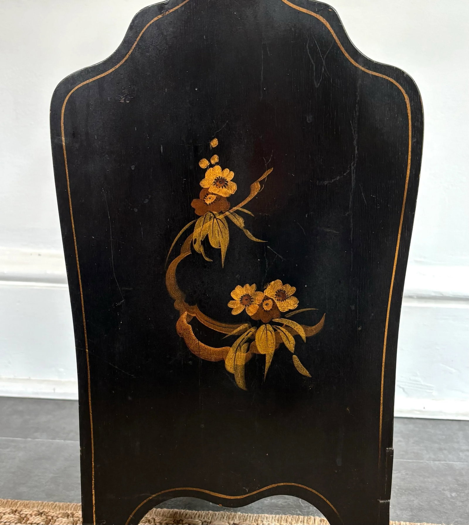 Vintage 1990s Hand-Painted Chinoiserie Magazine Rack - 3