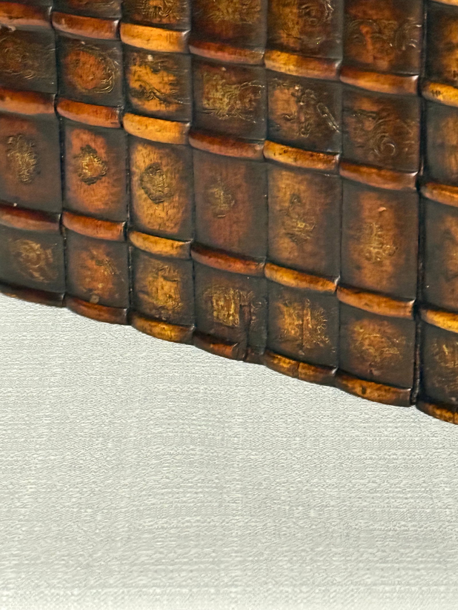 Late 20th Century Theodore Alexander Faux Book Spine Shelf Display by Turtle and Crane - English Lib - 10