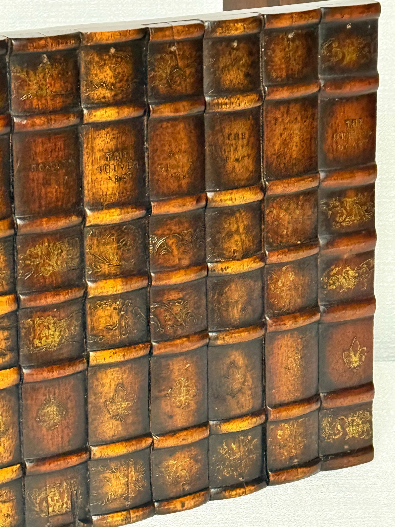 Late 20th Century Theodore Alexander Faux Book Spine Shelf Display by Turtle and Crane - English Lib - 11