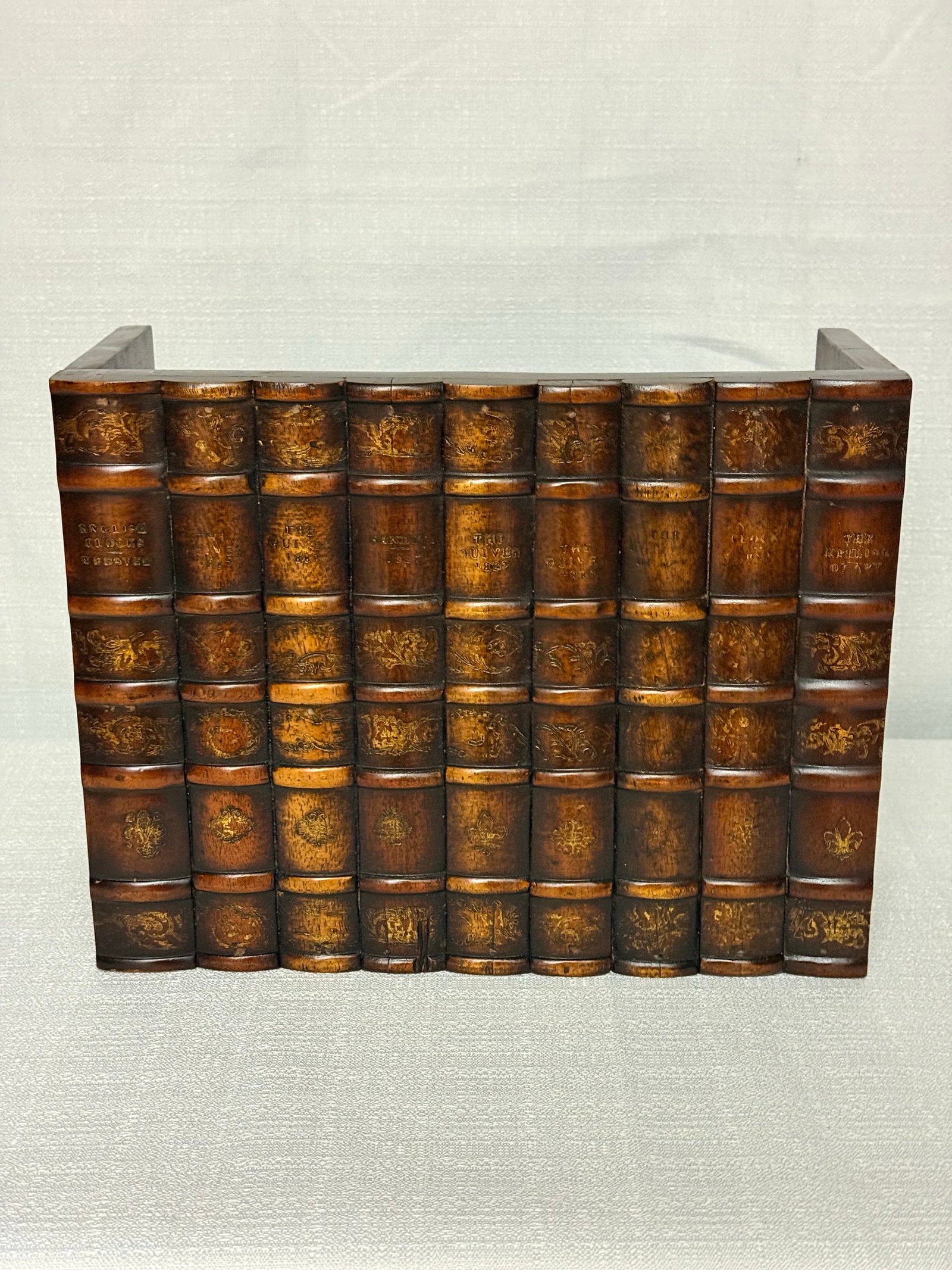 Late 20th Century Theodore Alexander Faux Book Spine Shelf Display by Turtle and Crane - English Lib - 3