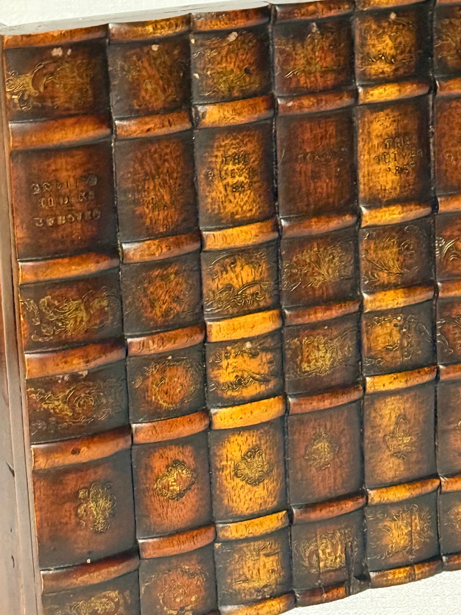 Late 20th Century Theodore Alexander Faux Book Spine Shelf Display by Turtle and Crane - English Lib - 8