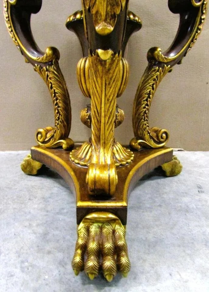 Maitland-Smith Egyptian Revival Dining Table With Winged Creatures Claw Feet 1980s - 10