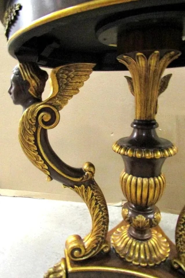 Maitland-Smith Egyptian Revival Dining Table With Winged Creatures Claw Feet 1980s - 15