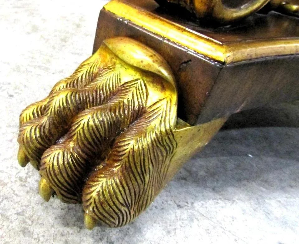 Maitland-Smith Egyptian Revival Dining Table With Winged Creatures Claw Feet 1980s - 16