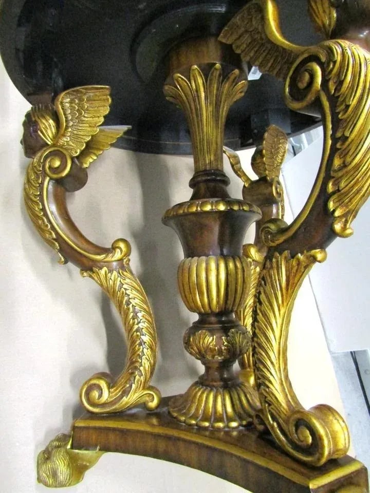 Maitland-Smith Egyptian Revival Dining Table With Winged Creatures Claw Feet 1980s - 17