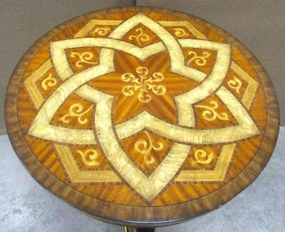 Maitland-Smith Egyptian Revival Dining Table With Winged Creatures Claw Feet 1980s - 4