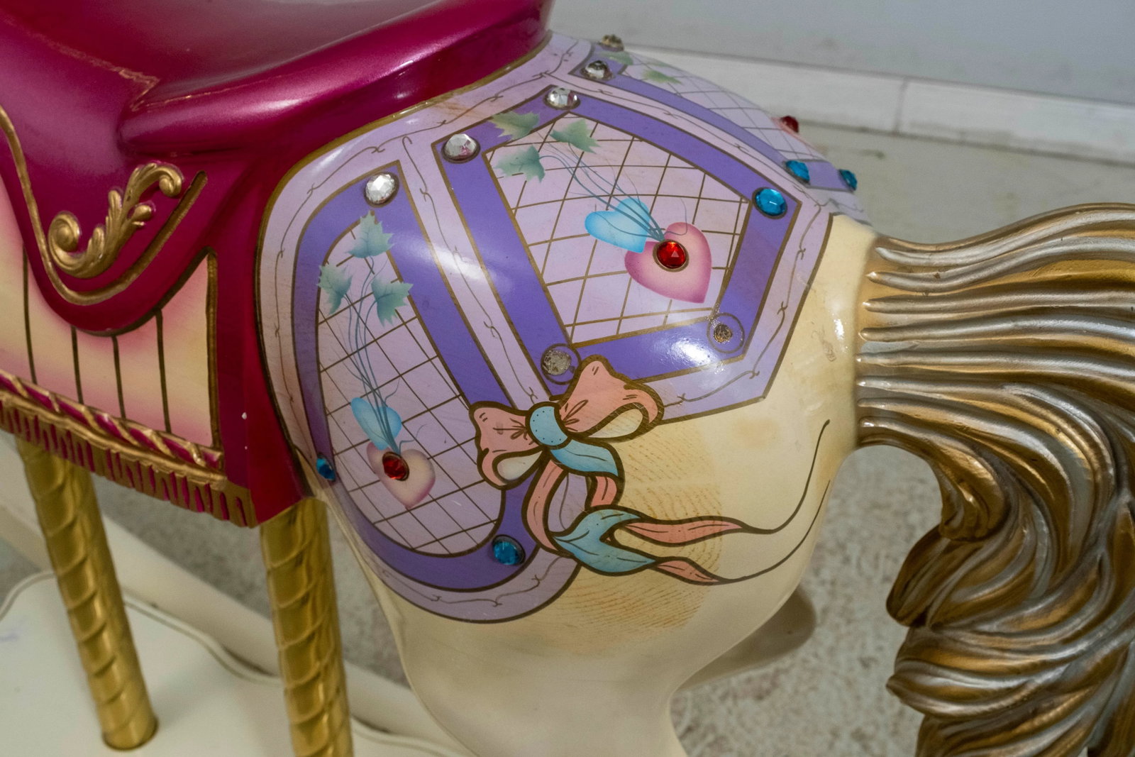 S&s Woodcarvers Diana Ross Model Carousel Wooden Rocking Horse - 12
