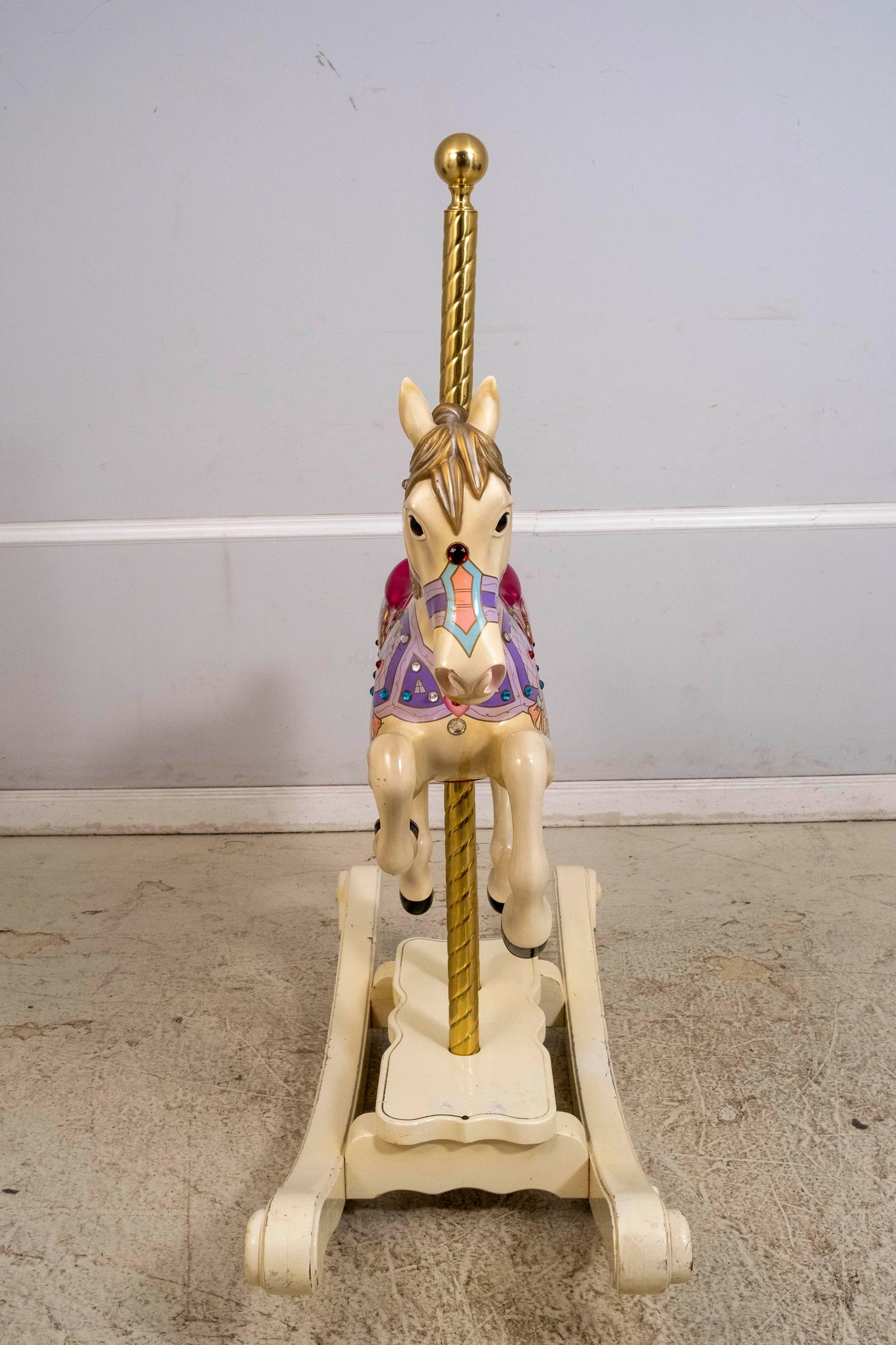 S&s Woodcarvers Diana Ross Model Carousel Wooden Rocking Horse - 3