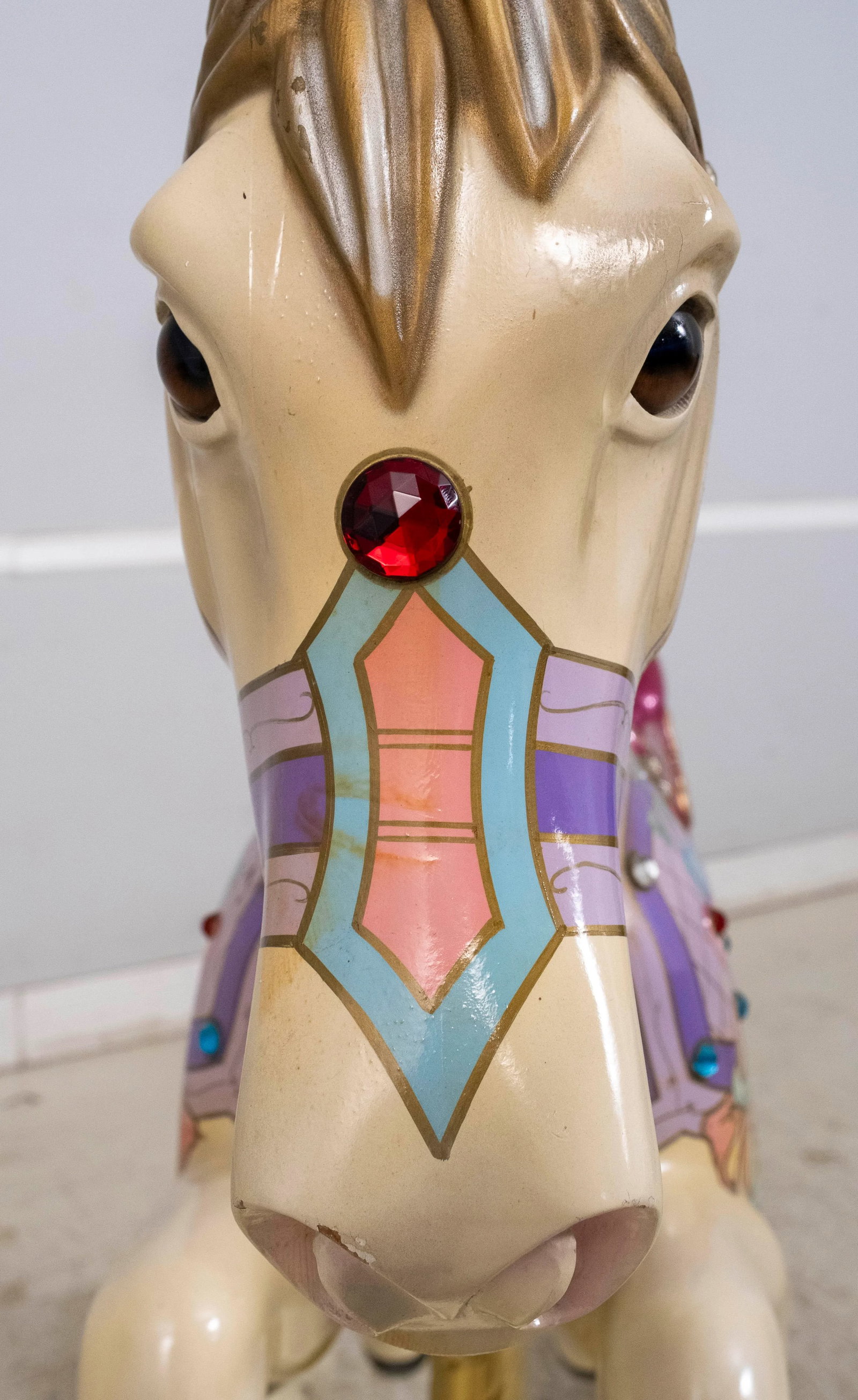 S&s Woodcarvers Diana Ross Model Carousel Wooden Rocking Horse - 4