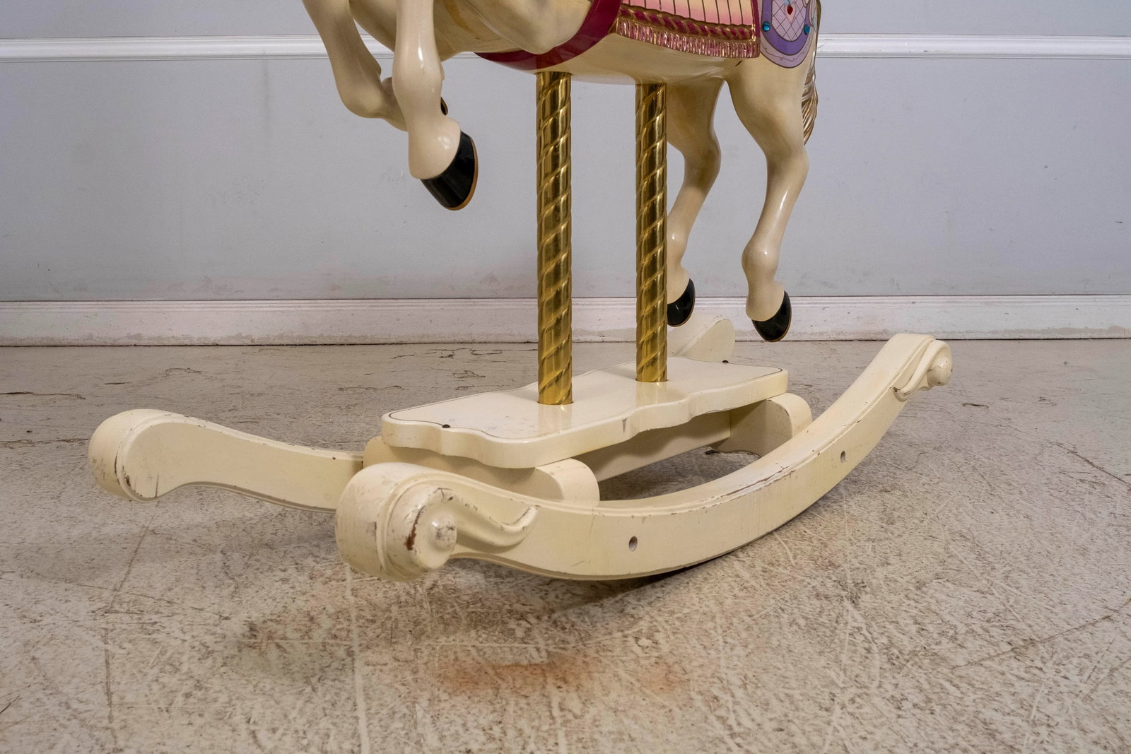 S&s Woodcarvers Diana Ross Model Carousel Wooden Rocking Horse - 8
