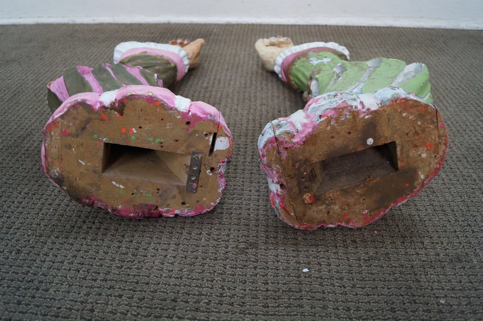 Vintage Italian Carved Wood Display Arms - A Pair - 9