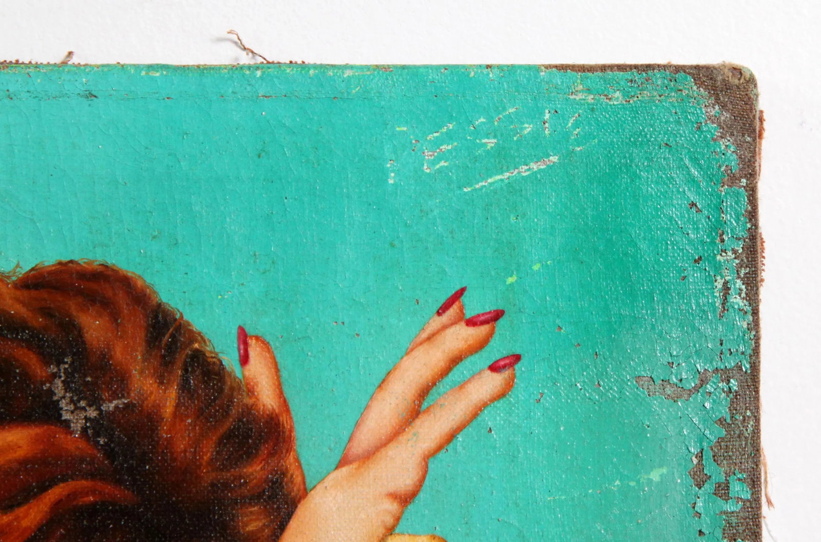 C.1960 Oil on Canvas Nude Painting of Actress Diane Webber - 9