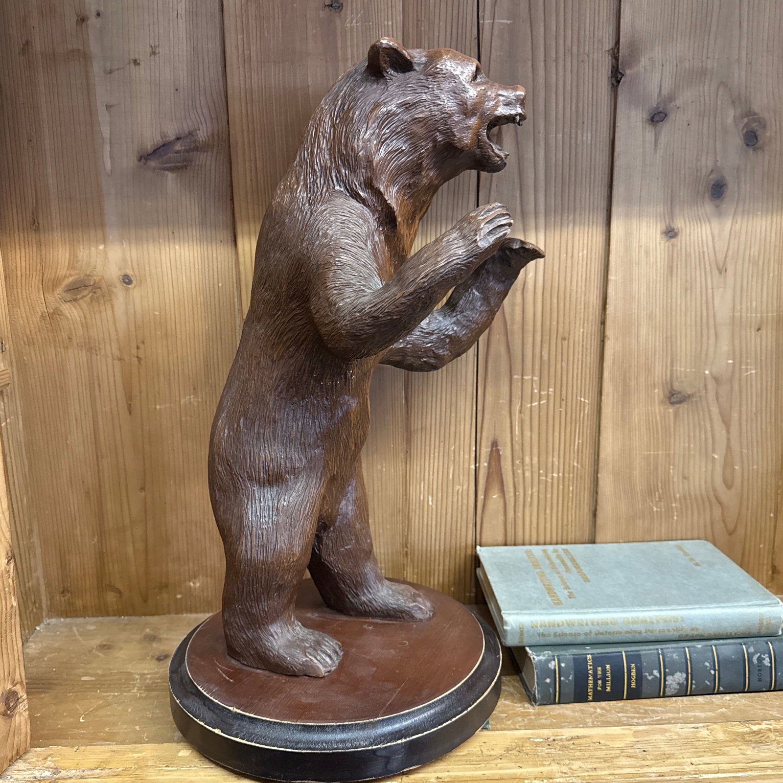 1950s Large Black Forest Standing Bear - 2
