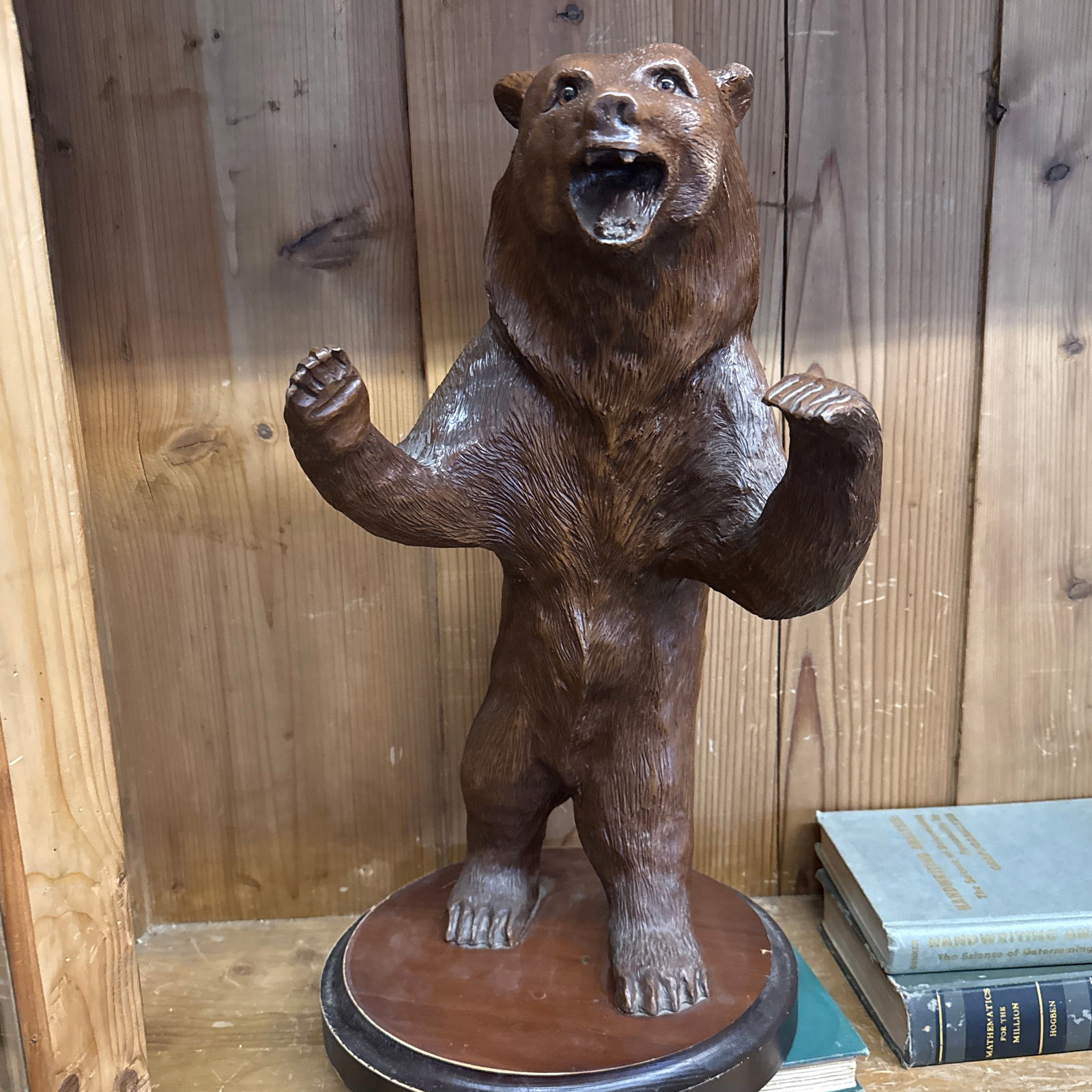 1950s Large Black Forest Standing Bear - 4