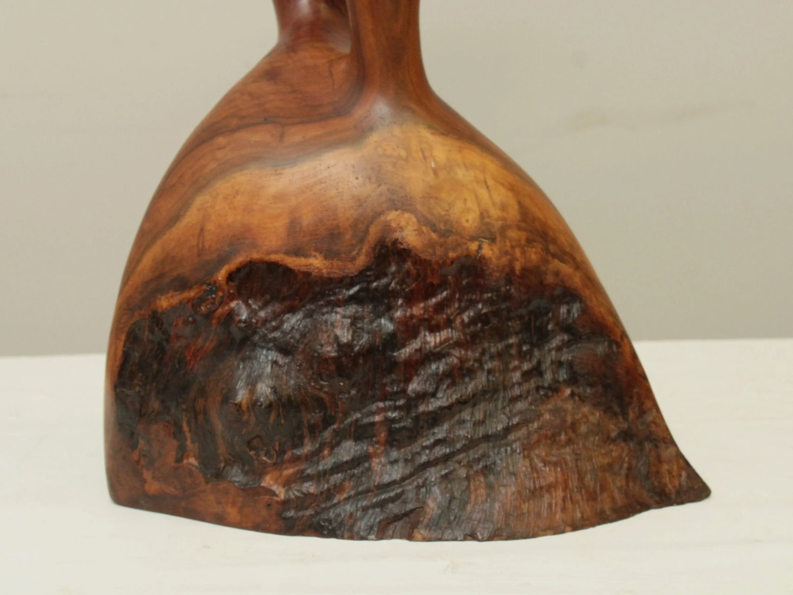 Modern Abstract Figural Carved Walnut Sculpture - 12