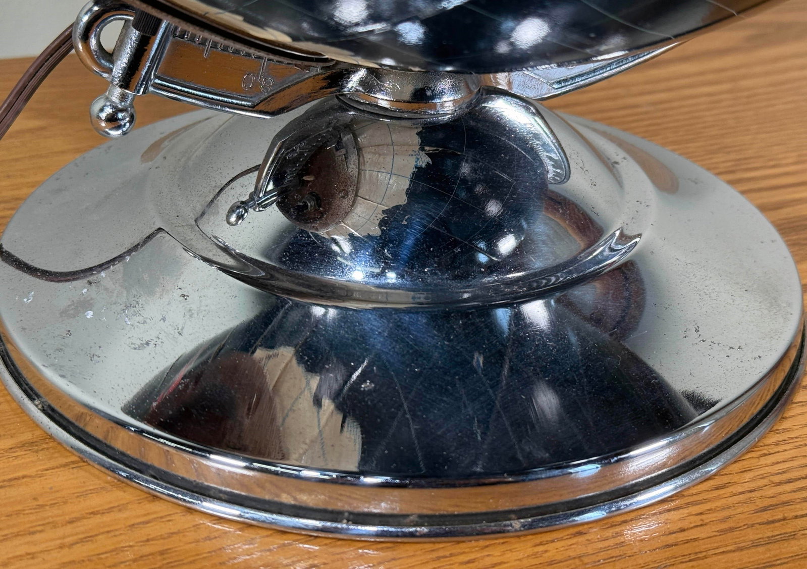 Vintage 1950's Replogle Black Starlight Illuminated World Glass Globe - 9