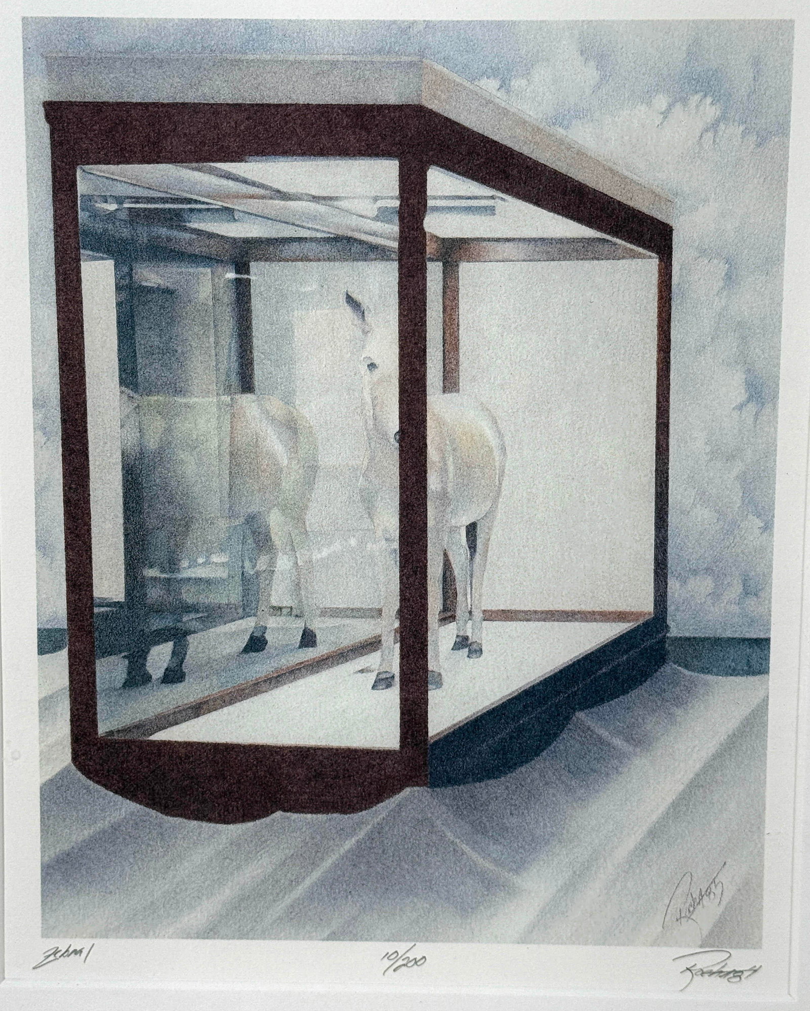 Framed Limited Edition Surrealist Zebra Prints Signed "Rocha '84" - Edition 10/200 - Set of 3 - 6