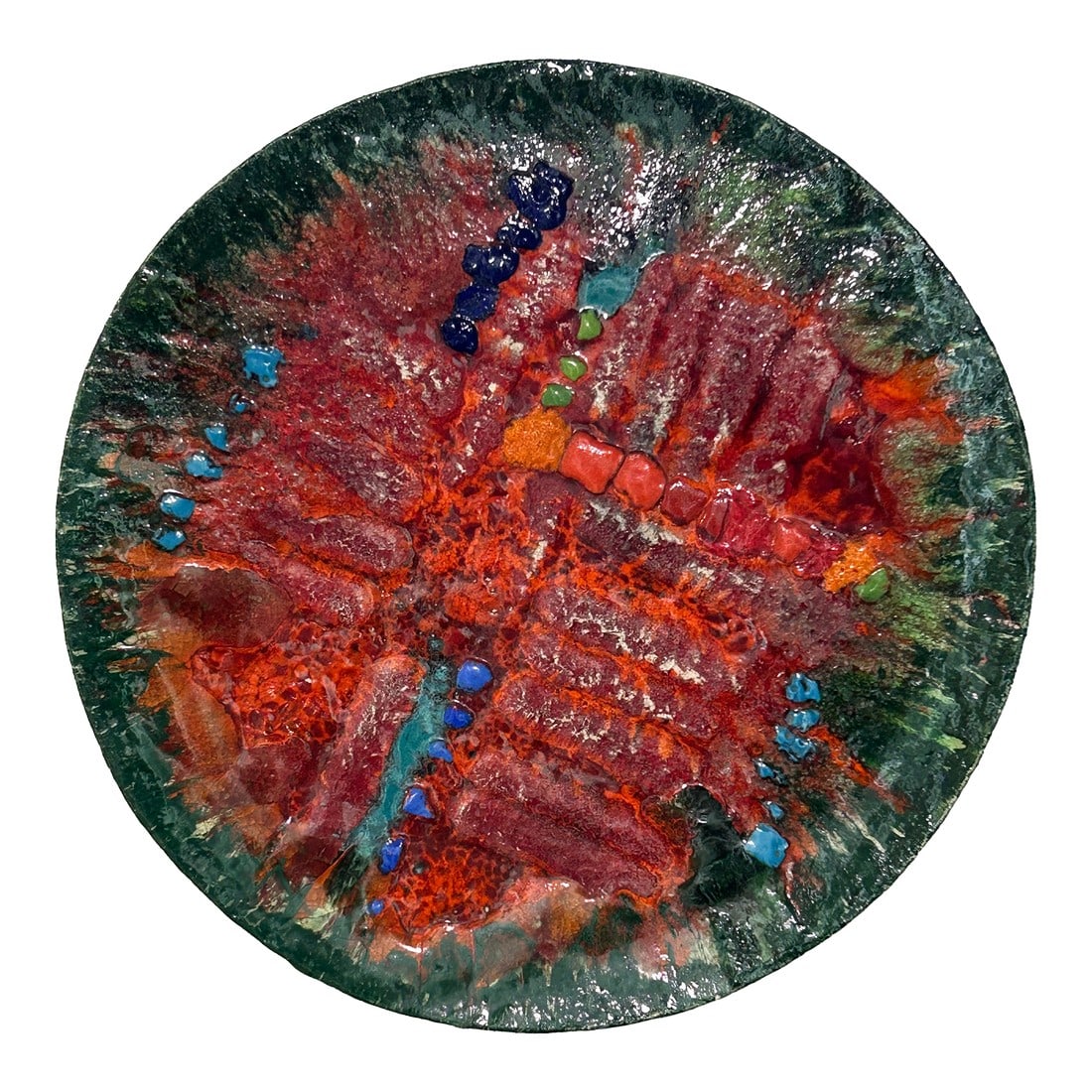 Abstract Decorative Ceramic Plate: Artist: Alexander Veniaminovich Kedrin (ÐÐ»ÐµÐºÑÐ°Ð½Ð´Ñ€