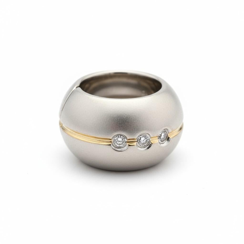 18kt White Gold Huggie Hoop Earrings With Diamonds 0.50 Inch Length, A Pair - 3