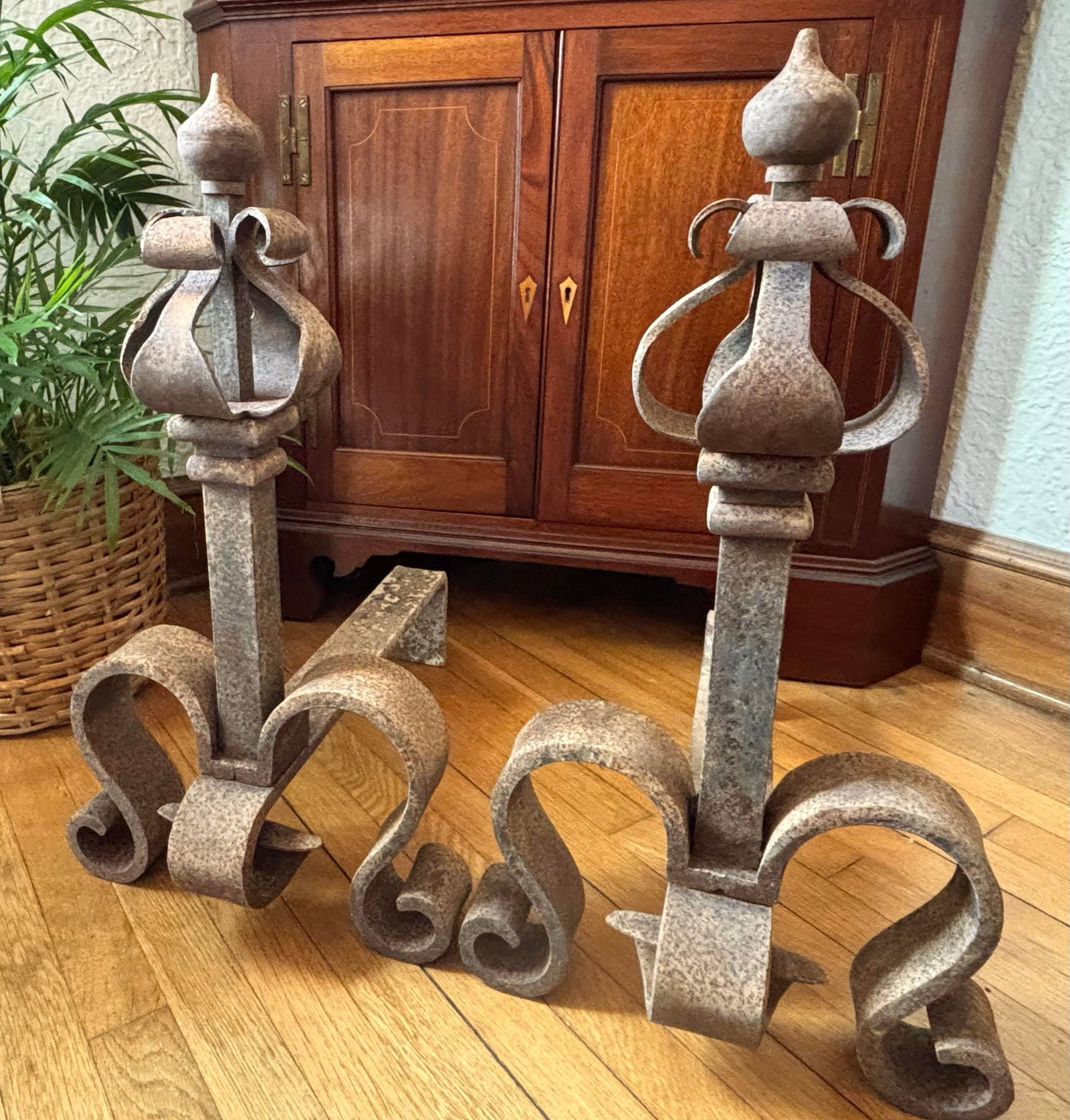 Early 19th Century French Forged Iron Andirons - A Pair - 2