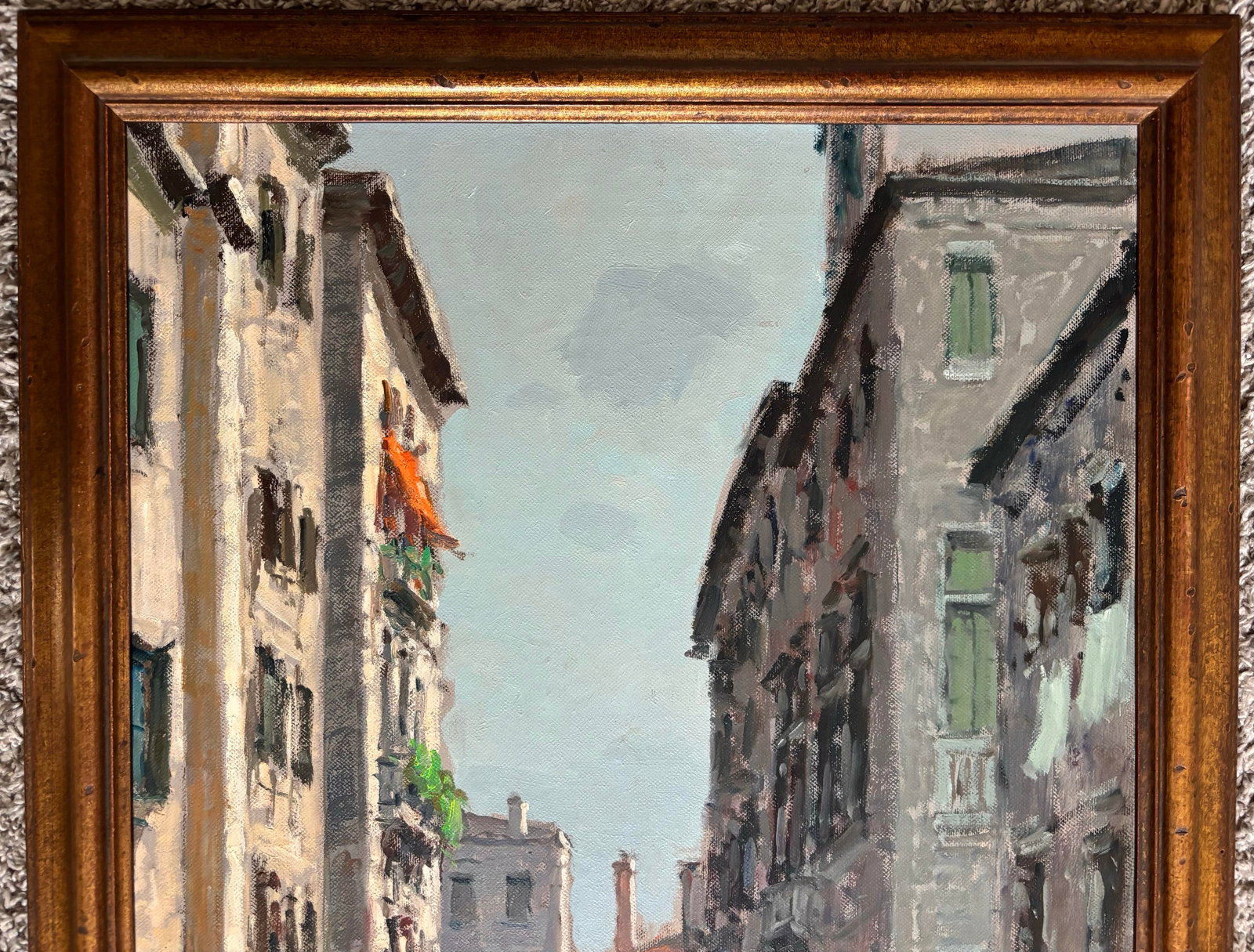 1950s Italian Oil Painting by Guiseppe Marino (1916-1975), Framed - 3