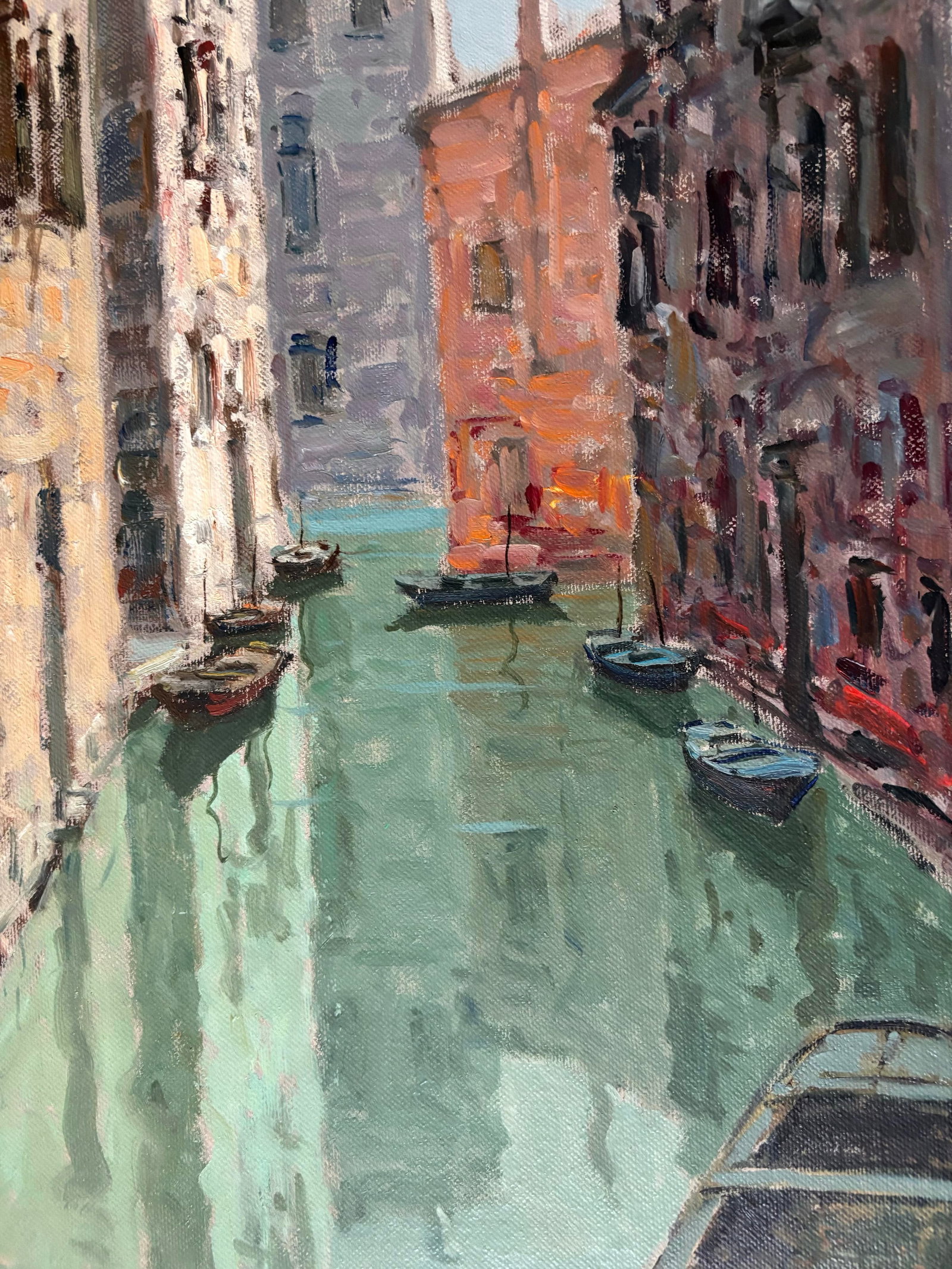 1950s Italian Oil Painting by Guiseppe Marino (1916-1975), Framed - 8