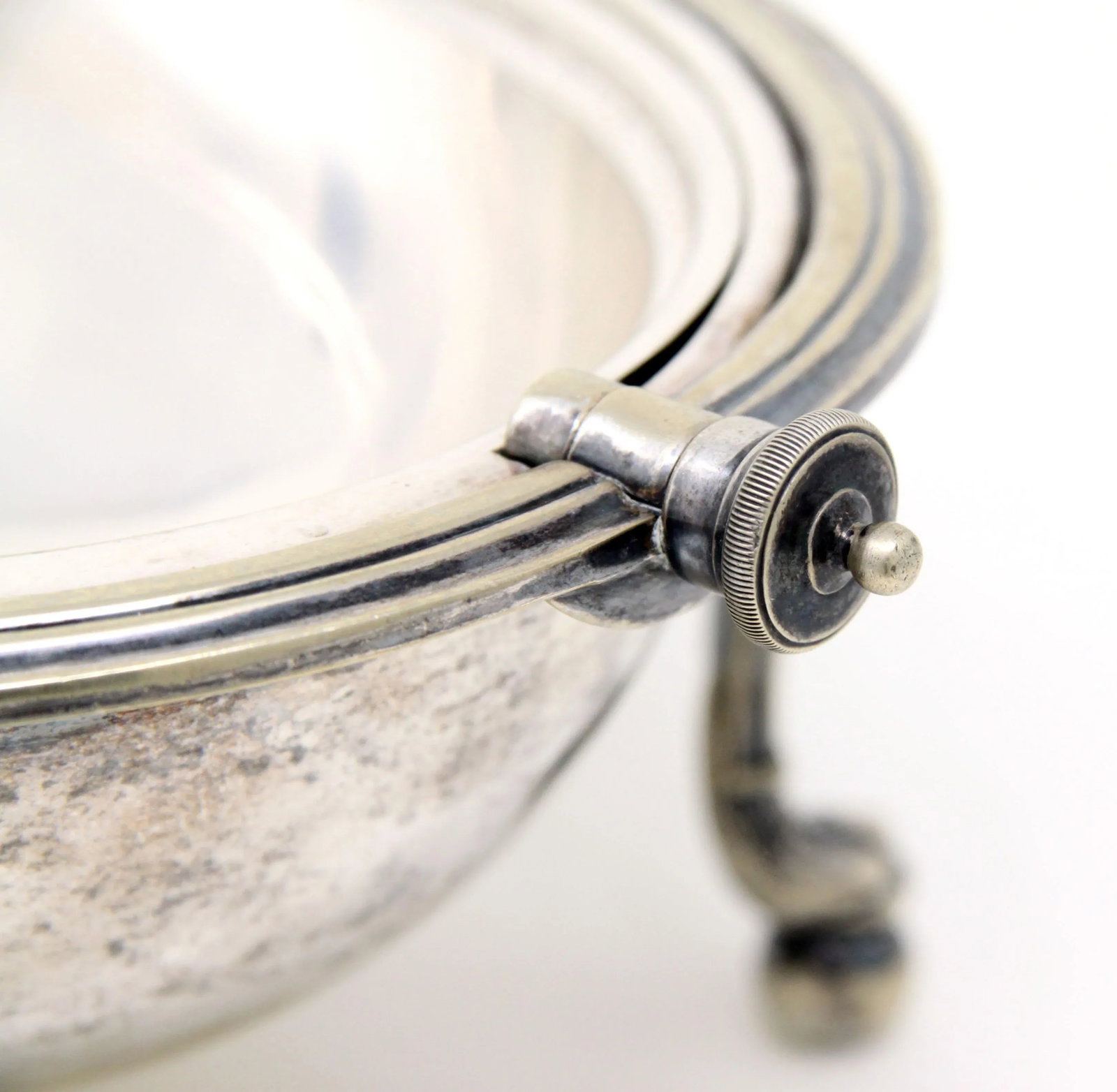 Antique English Silverplate Domed Lidded Server With Lion Paw Feet - 12