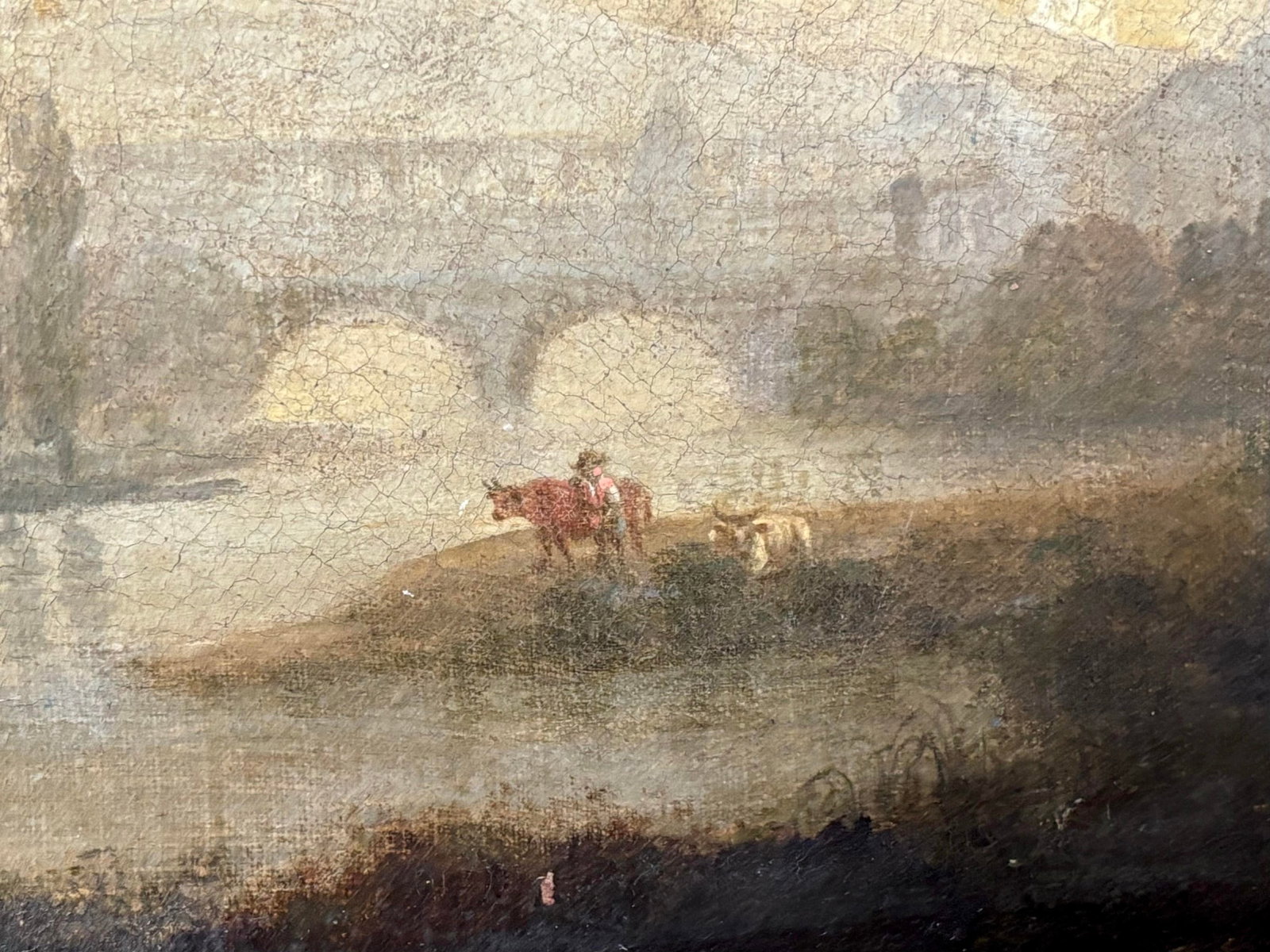 Small 17th or 18th Century Idyllic Landscape, After Claude Lorrain - 4